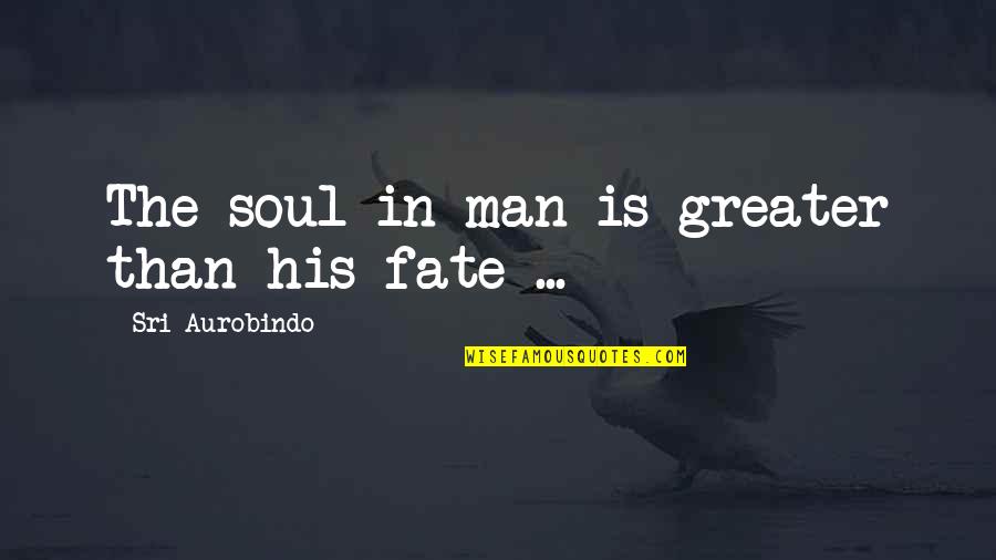 Daszk Quotes By Sri Aurobindo: The soul in man is greater than his