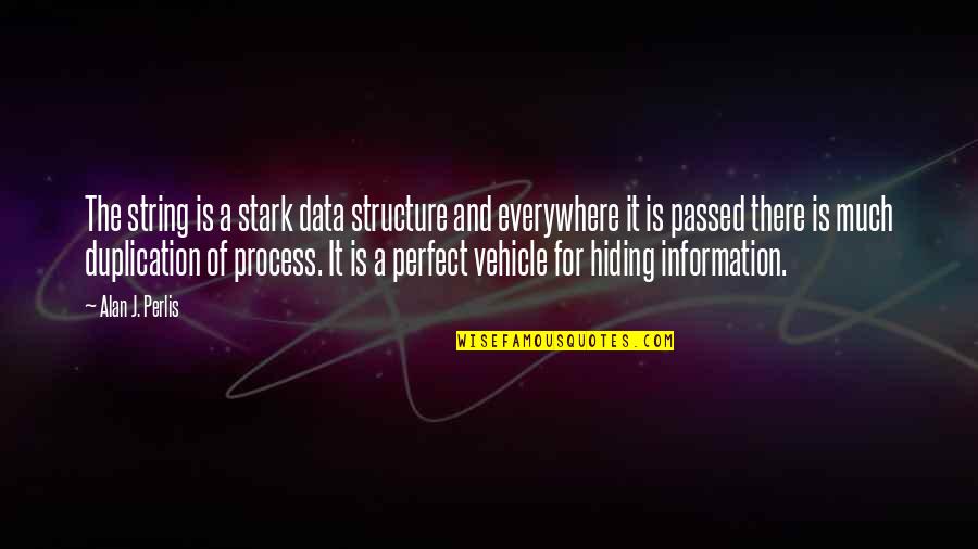 Data And Information Quotes By Alan J. Perlis: The string is a stark data structure and