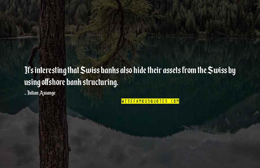 Dated Crossword Quotes By Julian Assange: It's interesting that Swiss banks also hide their Dated Crossword Quotes By Julian Assange: It's interesting that Swiss banks also hide their