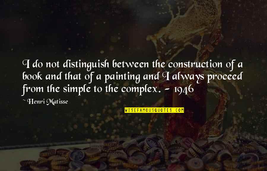 Dating Sayings And Quotes By Henri Matisse: I do not distinguish between the construction of