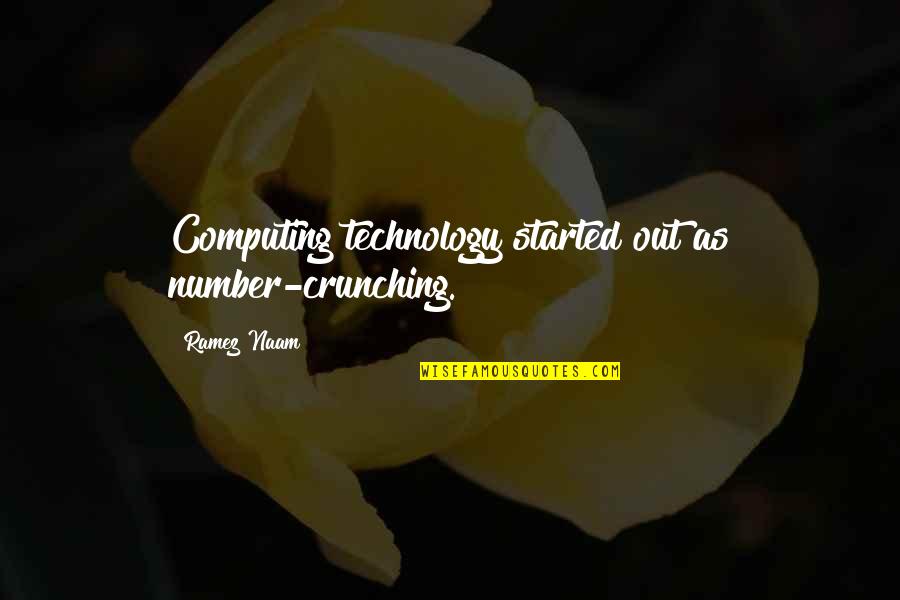 Daubing With Untempered Quotes By Ramez Naam: Computing technology started out as number-crunching.