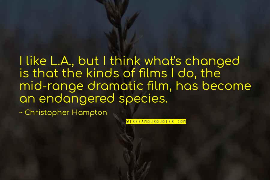 Daughter To Stepfather Quotes By Christopher Hampton: I like L.A., but I think what's changed
