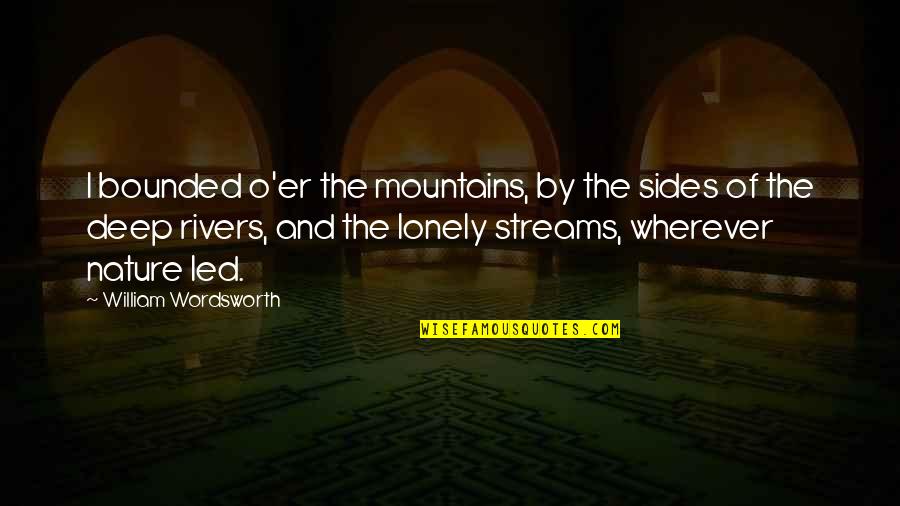 Davanagere Quotes By William Wordsworth: I bounded o'er the mountains, by the sides
