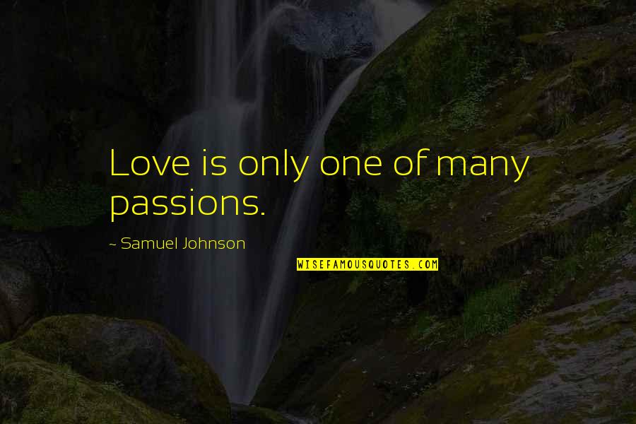 Davanzati Palace Quotes By Samuel Johnson: Love is only one of many passions.