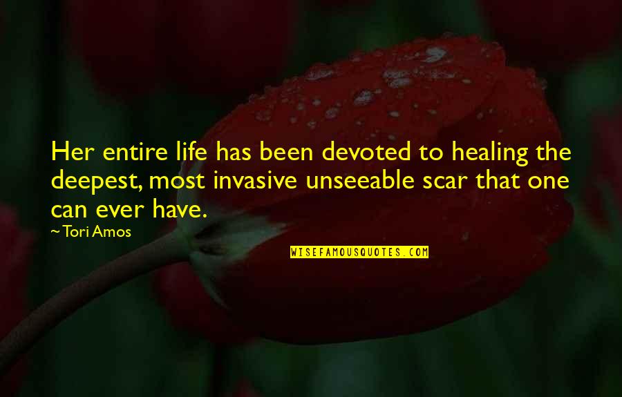 Dave Bedford Quotes By Tori Amos: Her entire life has been devoted to healing