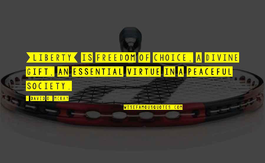 Dave Chappelle Diddy Quotes By David O. McKay: [Liberty] is freedom of choice, a divine gift,