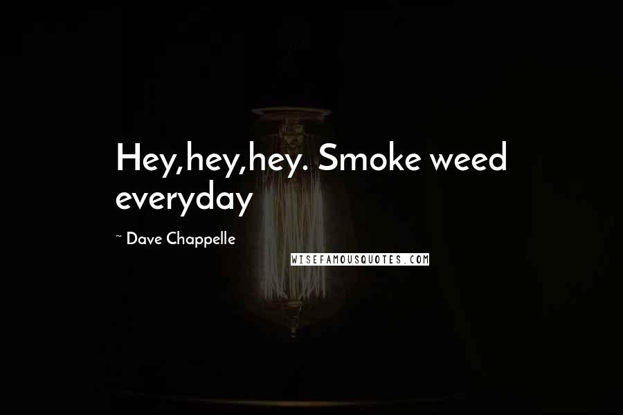 Dave Chappelle quotes: Hey,hey,hey. Smoke weed everyday