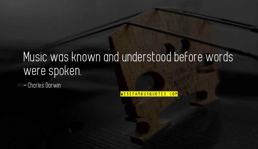 Dave Haywood Quotes By Charles Darwin: Music was known and understood before words were Dave Haywood Quotes By Charles Darwin: Music was known and understood before words were