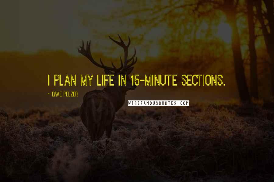 Dave Pelzer quotes: I plan my life in 15-minute sections.