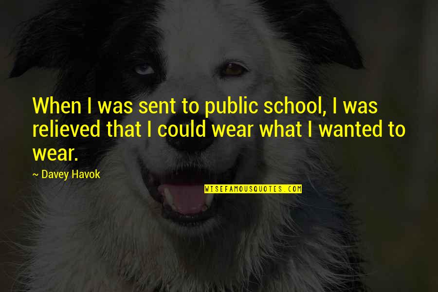 Davey Quotes By Davey Havok: When I was sent to public school, I