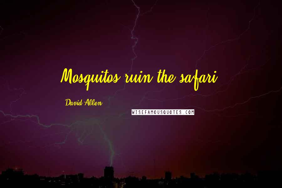 David Allen quotes: Mosquitos ruin the safari.