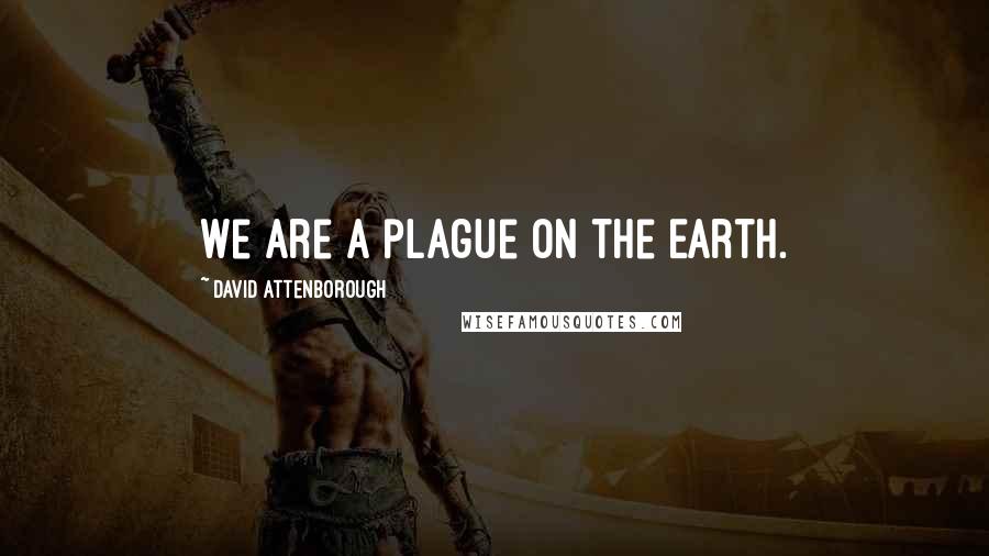 David Attenborough quotes: We are a plague on the Earth.