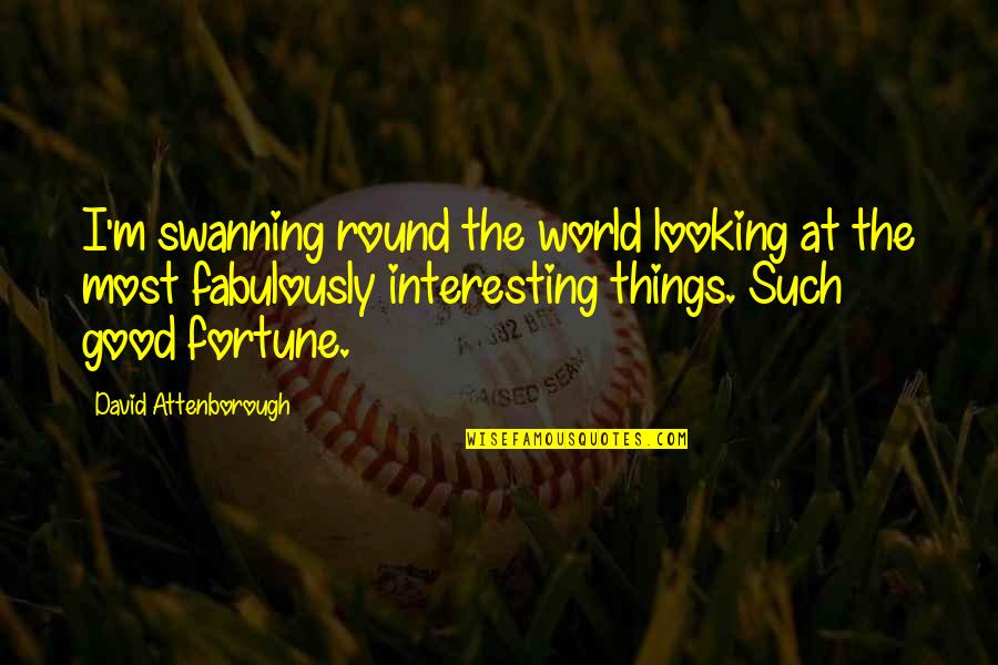 David Attenborough Quotes By David Attenborough: I'm swanning round the world looking at the