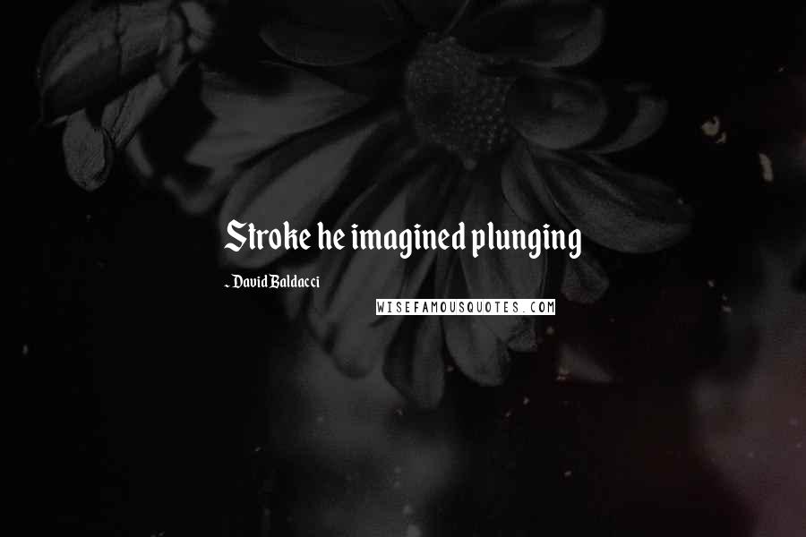 David Baldacci quotes: Stroke he imagined plunging