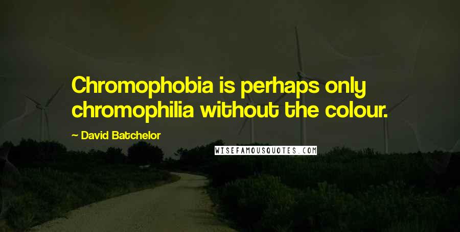 David Batchelor quotes: Chromophobia is perhaps only chromophilia without the colour.