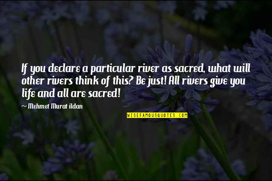 David Bodanis Quotes By Mehmet Murat Ildan: If you declare a particular river as sacred,