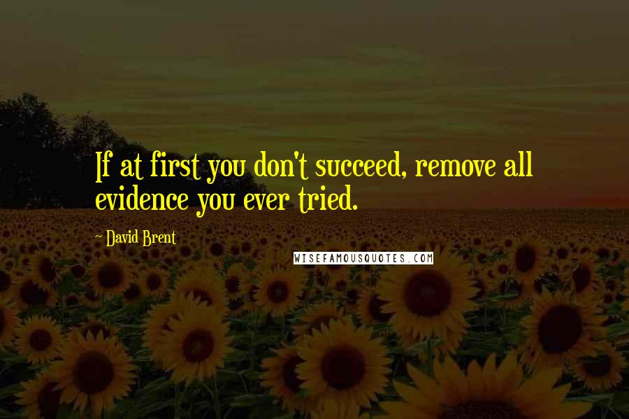 David Brent quotes: If at first you don't succeed, remove all evidence you ever tried.