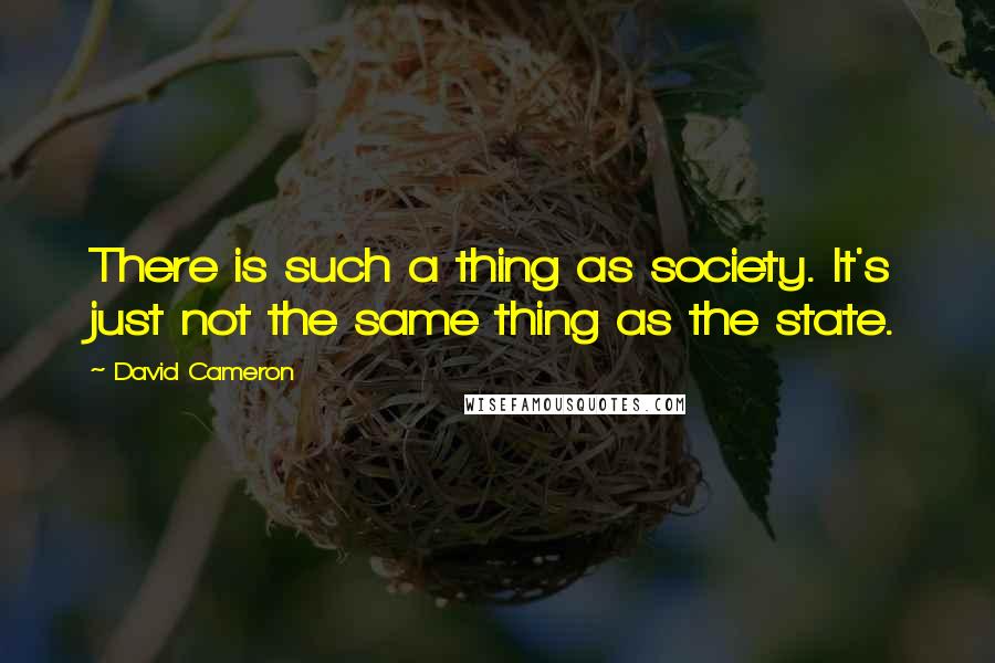 David Cameron quotes: There is such a thing as society. It's just not the same thing as the state.