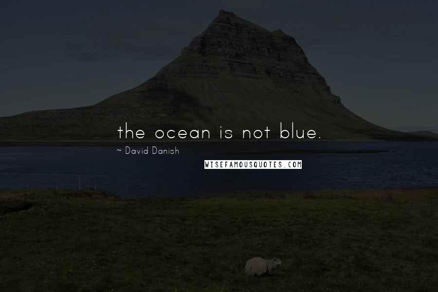 David Danish quotes: the ocean is not blue.