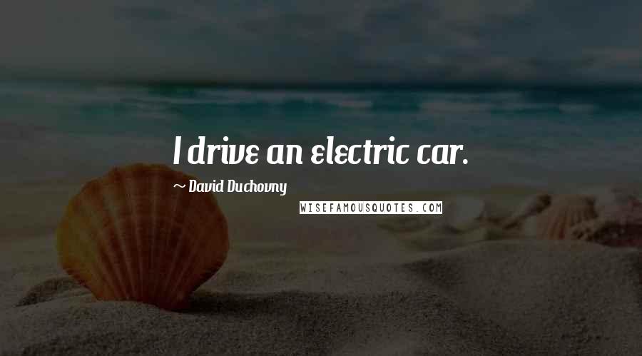 David Duchovny quotes: I drive an electric car.