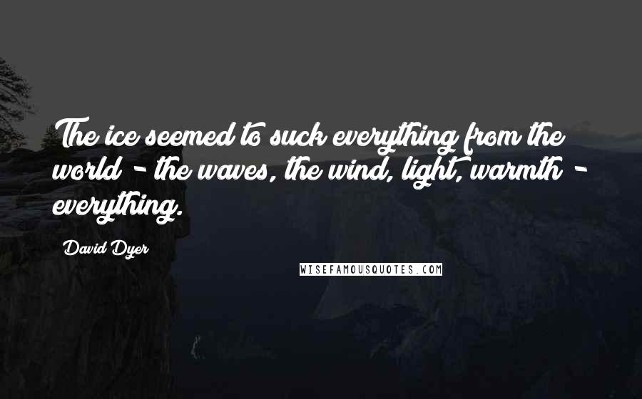 David Dyer quotes: The ice seemed to suck everything from the world - the waves, the wind, light, warmth - everything.