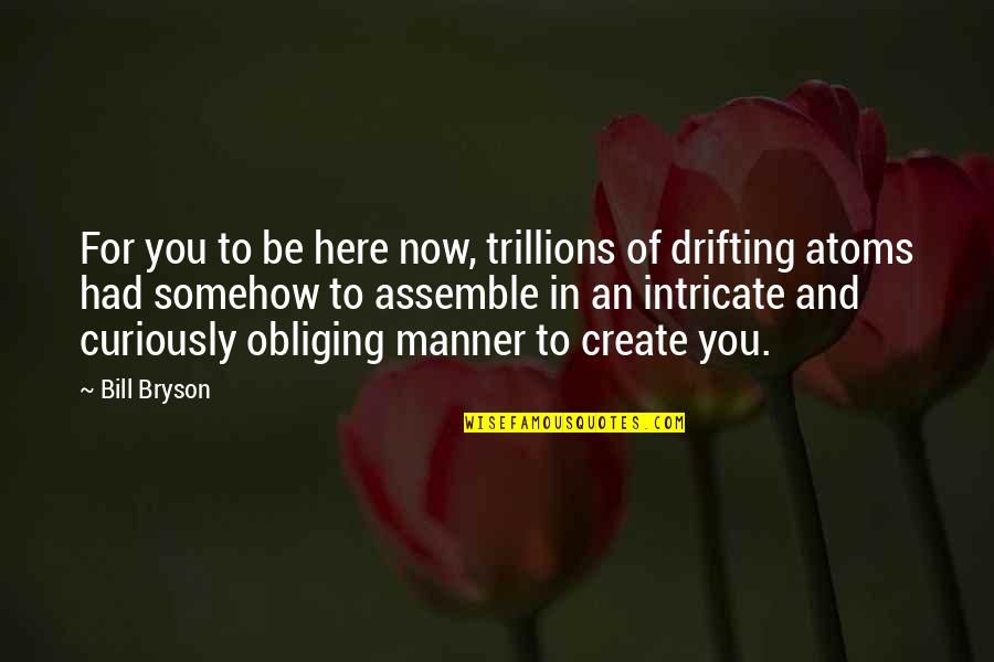 David Edelstein Quotes By Bill Bryson: For you to be here now, trillions of