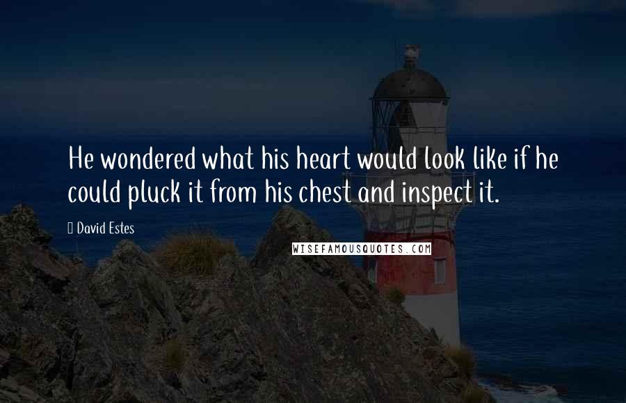 David Estes quotes: He wondered what his heart would look like if he could pluck it from his chest and inspect it.