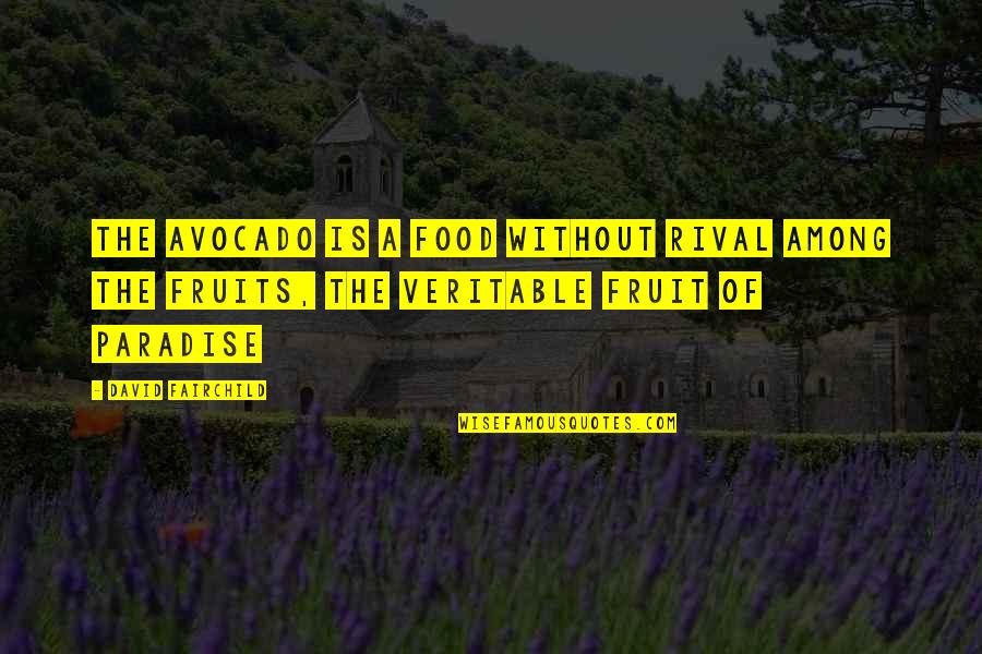 David Fairchild Quotes By David Fairchild: The avocado is a food without rival among David Fairchild Quotes By David Fairchild: The avocado is a food without rival among