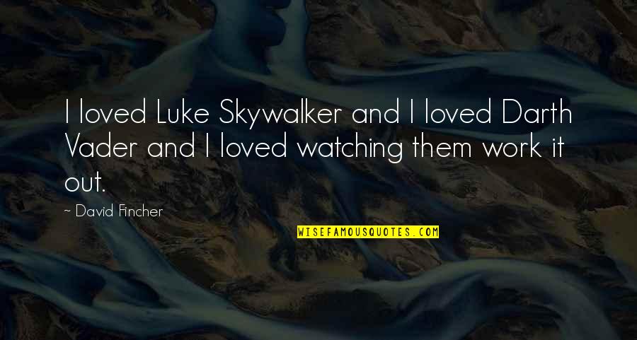 David Fincher Quotes By David Fincher: I loved Luke Skywalker and I loved Darth