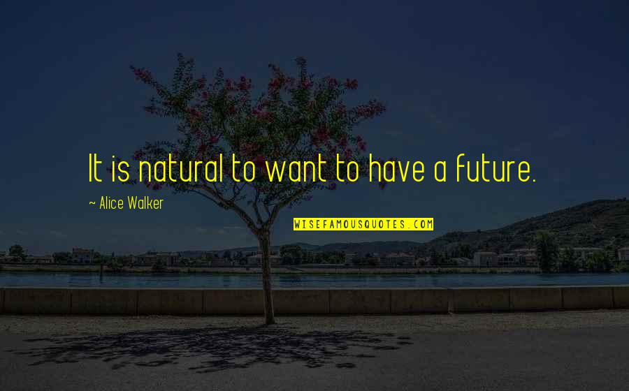 David Gallo Quotes By Alice Walker: It is natural to want to have a