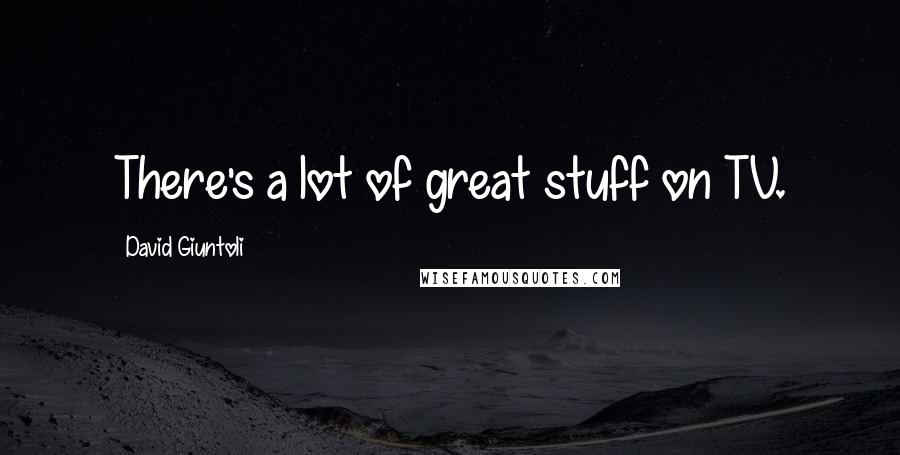 David Giuntoli quotes: There's a lot of great stuff on TV.