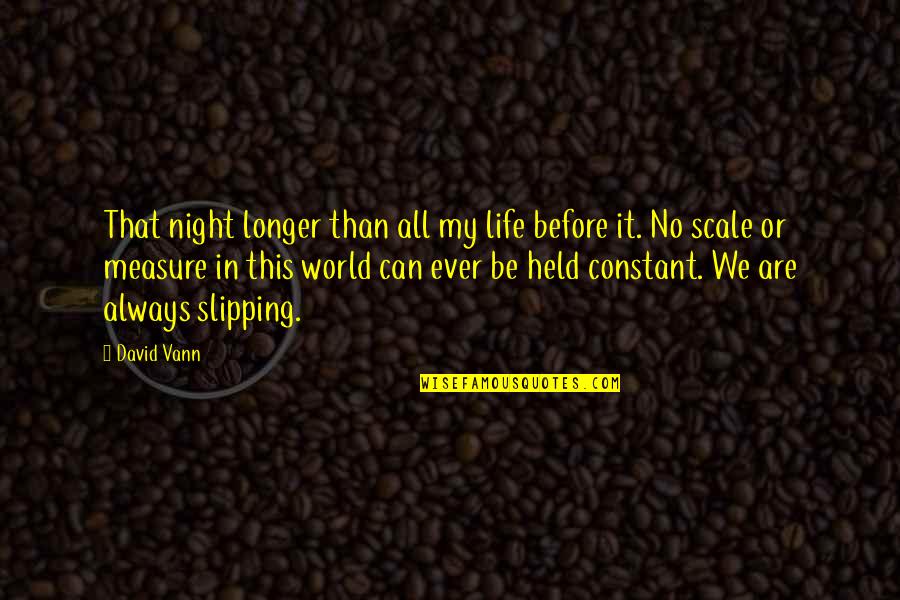 David Held Quotes By David Vann: That night longer than all my life before