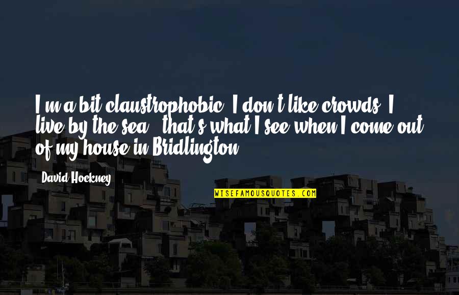 David Hockney Quotes By David Hockney: I'm a bit claustrophobic, I don't like crowds,