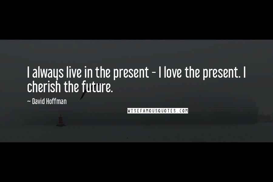 David Hoffman quotes: I always live in the present - I love the present. I cherish the future.