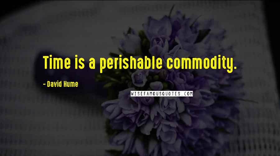 David Hume quotes: Time is a perishable commodity.