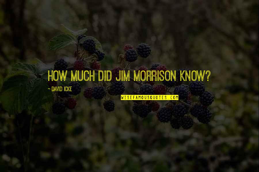 David Icke's Quotes By David Icke: How much did Jim Morrison know?
