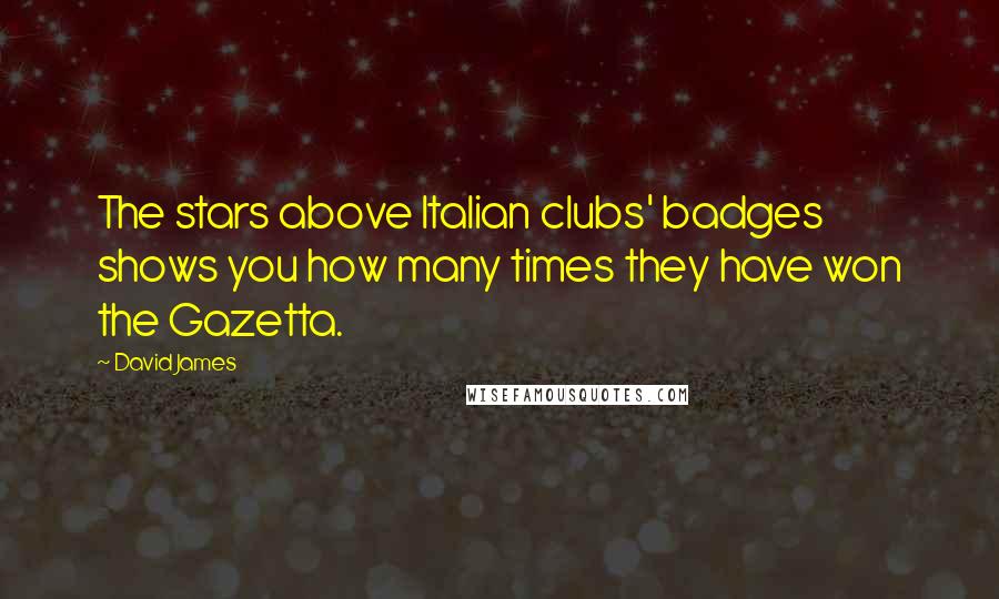 David James quotes: The stars above Italian clubs' badges shows you how many times they have won the Gazetta.