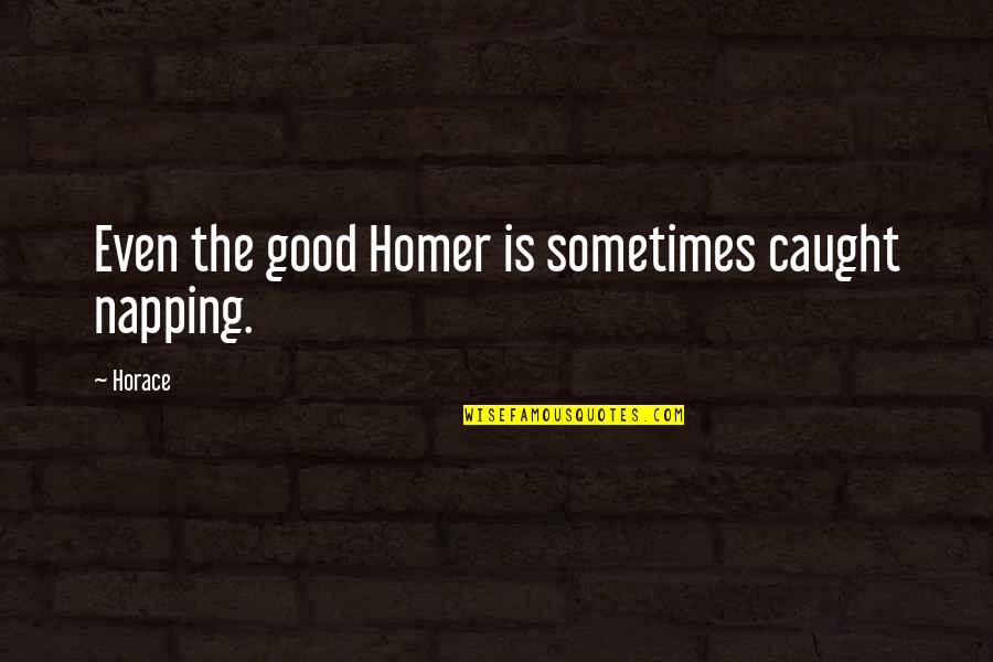 David Jeremiah Inspirational Quotes By Horace: Even the good Homer is sometimes caught napping.