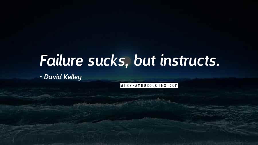 David Kelley quotes: Failure sucks, but instructs.