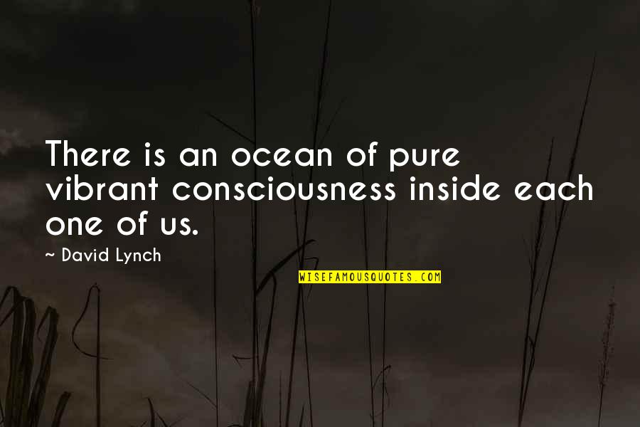 David Lynch Quotes By David Lynch: There is an ocean of pure vibrant consciousness