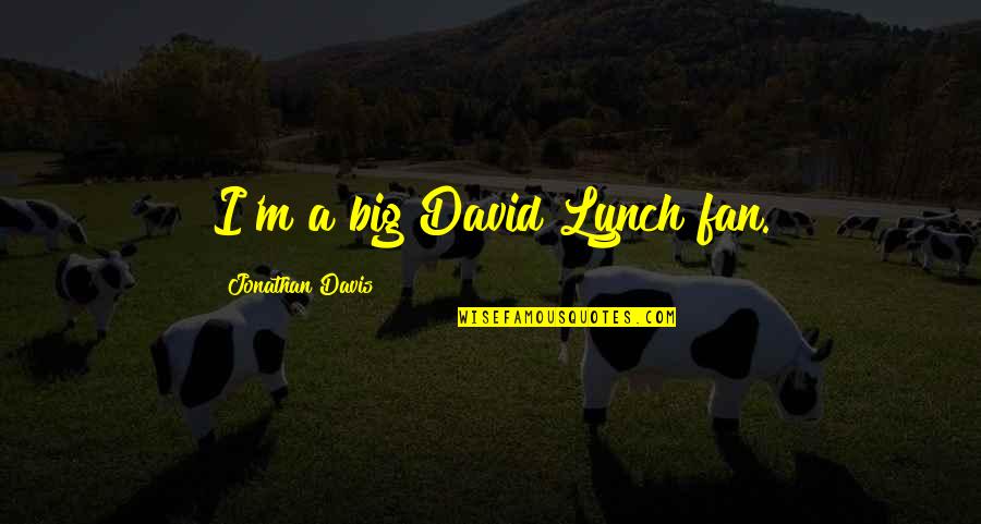 David Lynch Quotes By Jonathan Davis: I'm a big David Lynch fan.