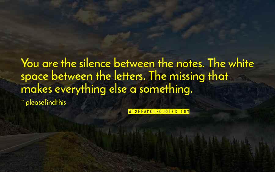 David M Solomon Quotes By Pleasefindthis: You are the silence between the notes. The
