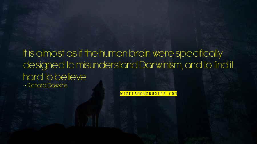 David Markson Quotes By Richard Dawkins: It is almost as if the human brain