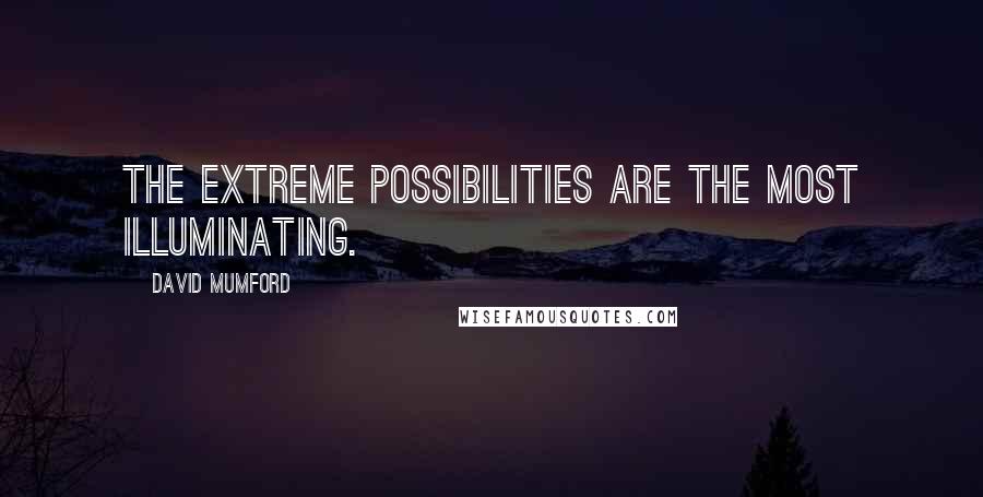 David Mumford quotes: The extreme possibilities are the most illuminating.