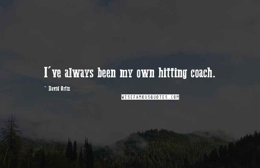 David Ortiz quotes: I've always been my own hitting coach.
