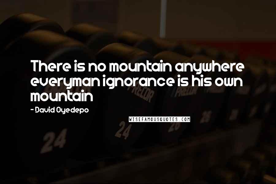 David Oyedepo quotes: There is no mountain anywhere everyman ignorance is his own mountain