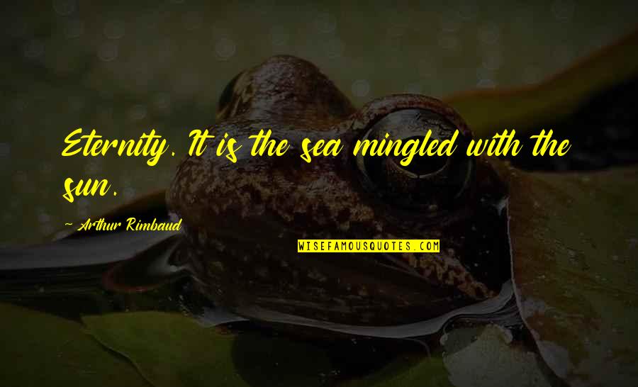 David Petrakis Quotes By Arthur Rimbaud: Eternity. It is the sea mingled with the