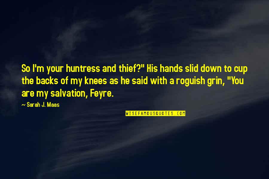 David Pocock Quotes By Sarah J. Maas: So I'm your huntress and thief?" His hands