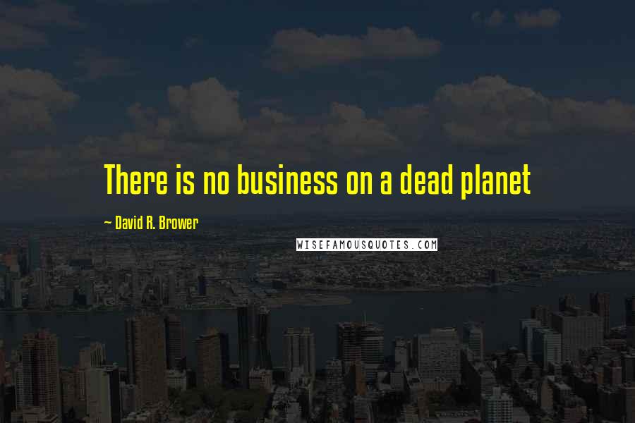 David R. Brower quotes: There is no business on a dead planet