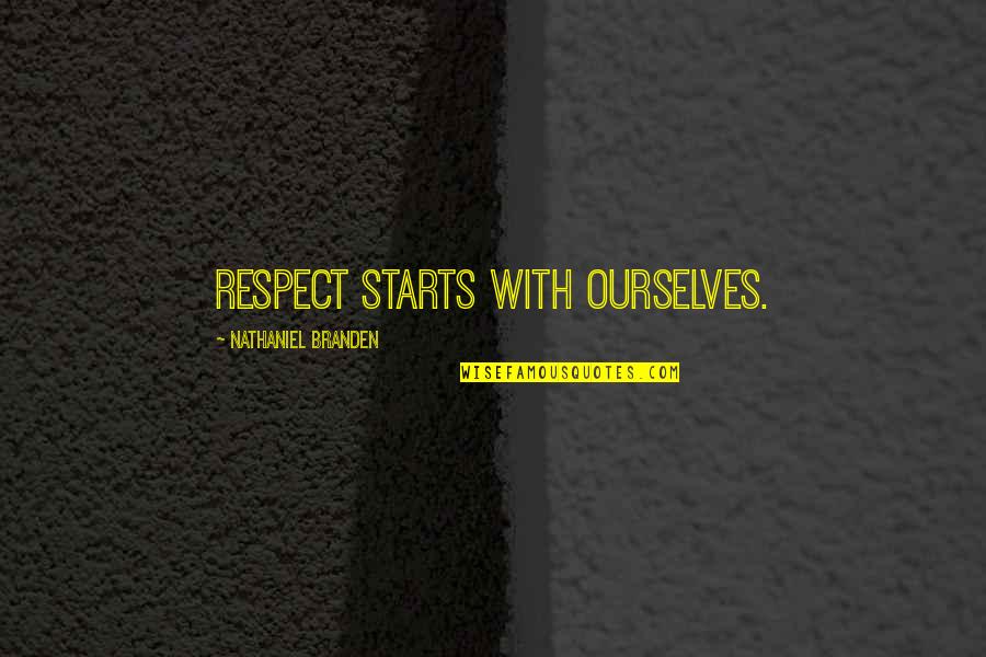 David Raksin Quotes By Nathaniel Branden: Respect starts with ourselves.